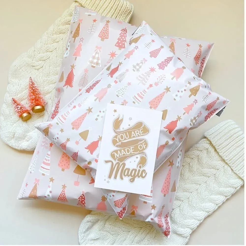 Poly mailers Mix 10x13 14.5x19 30pcs 6 insert cards 30 stickers